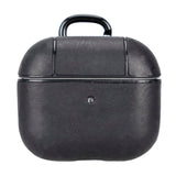 Apple AirPods 3.nesil Uyumlu Deri Kılıf Juni AA1 Siyah