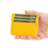 Deri Kartlık, Kağıt Para Bölümü, 6 Adet Kart Bölmesi, Limon Sarı