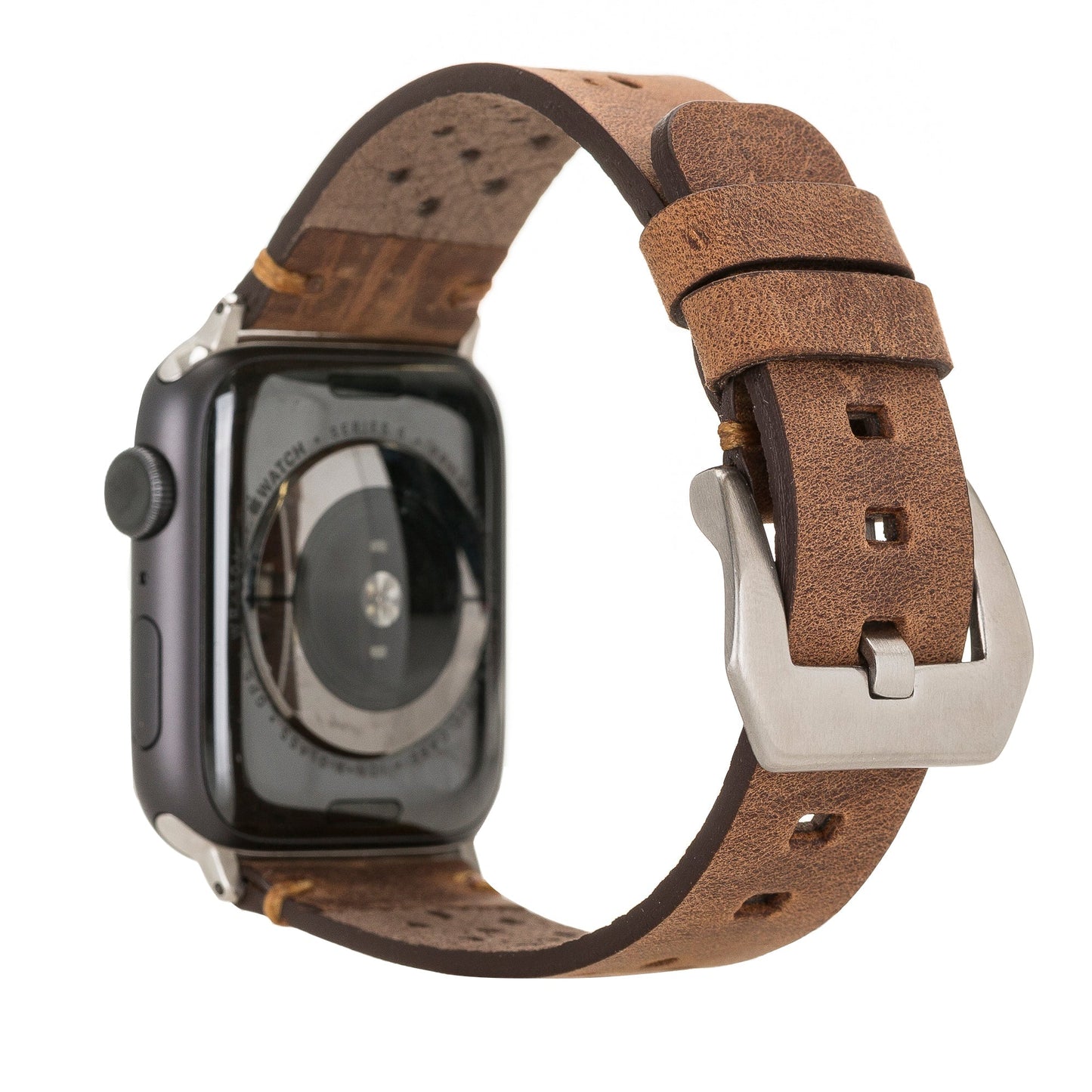 Apple Watch Uyumlu Deri Kordon Vigo G2 Kahve