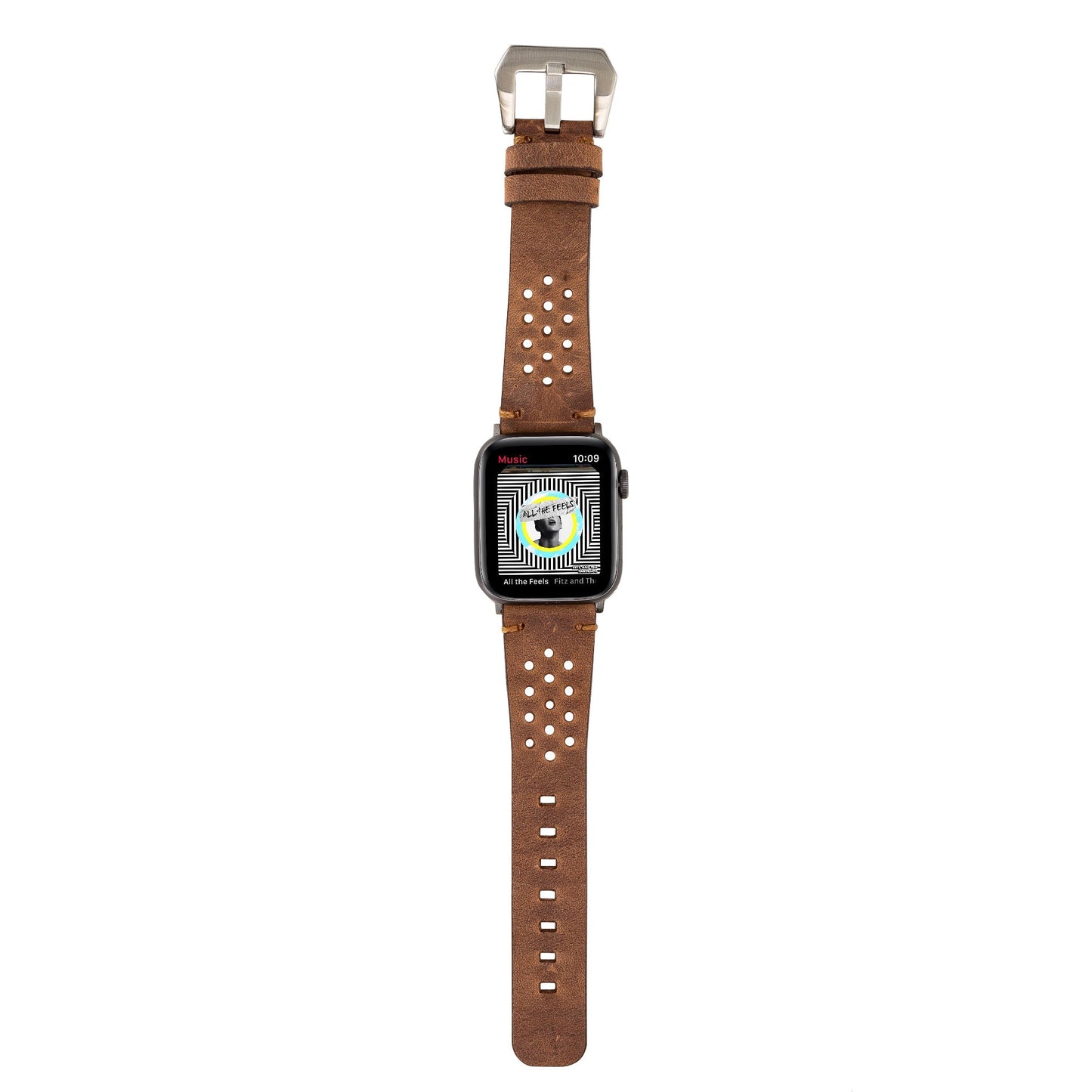Apple Watch Uyumlu Deri Kordon Vigo G2 Kahve