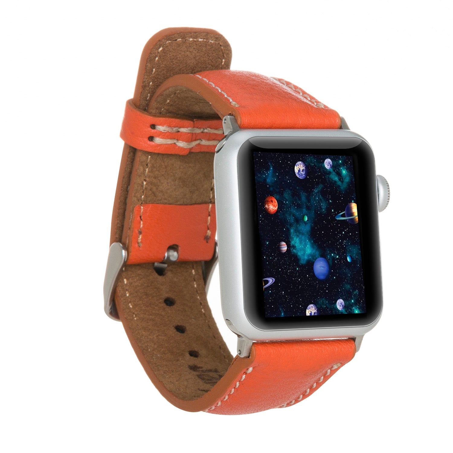 Apple Watch Uyumlu Deri Kordon SM3 SC FL8