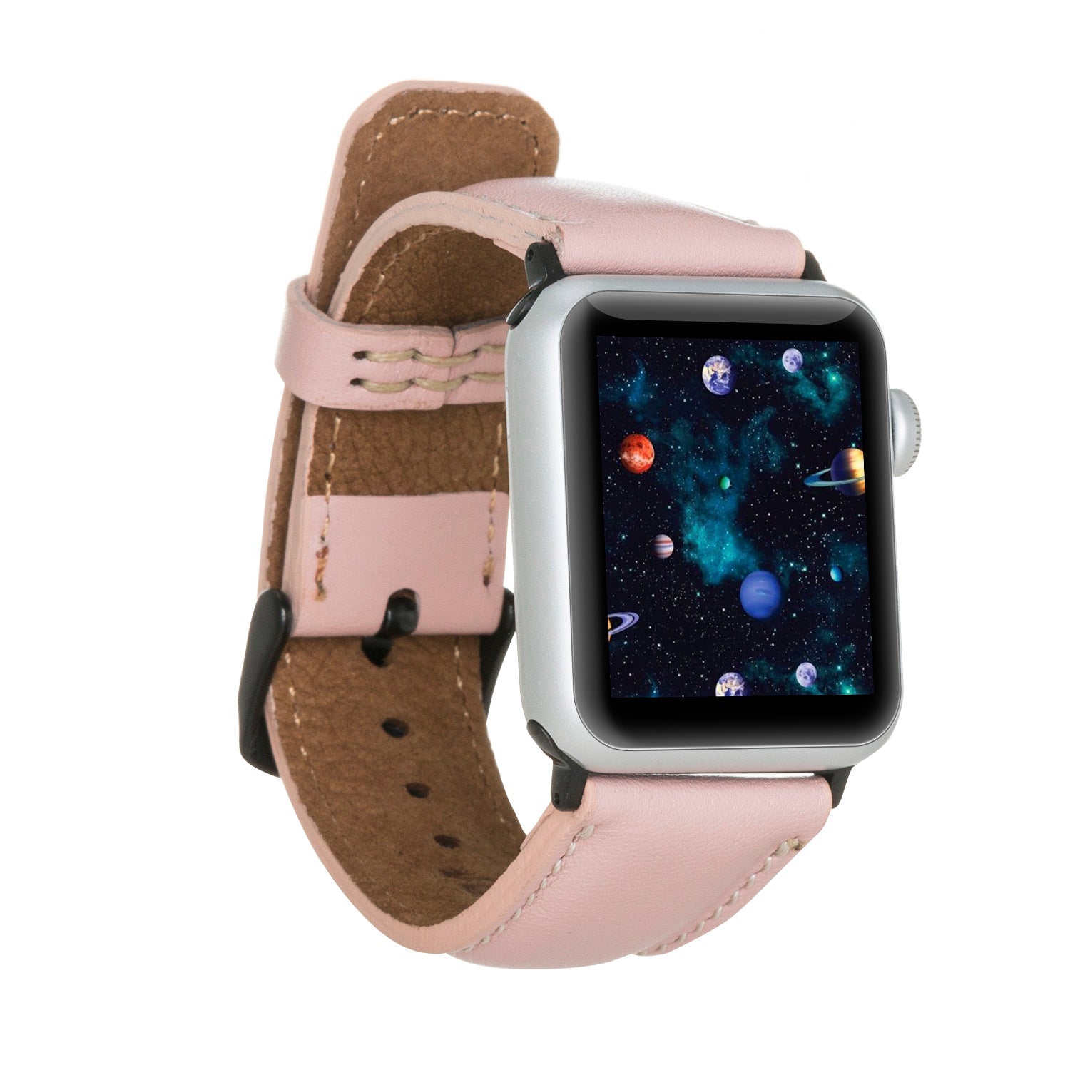 Apple Watch Uyumlu Deri Kordon NU2-SM3 Siyah