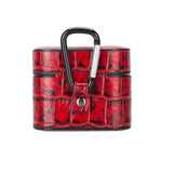 Casquet Apple AirPods 3.nesil Uyumlu Deri Kılıf YK5 Kırmızı