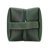 Deri Bakım Ve Seyahat Çantası, Large Ölçü, Antik Koyu Yeşil