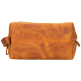 Deri Bakım Ve Seyahat Çantası, XLarge Ölçü, Antik Karamel Renk