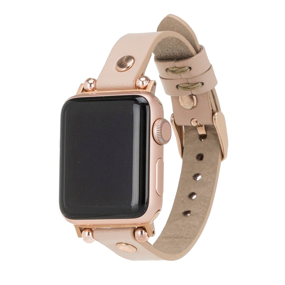 Apple Watch Uyumlu Deri Kordon RT ERC3 Bej
