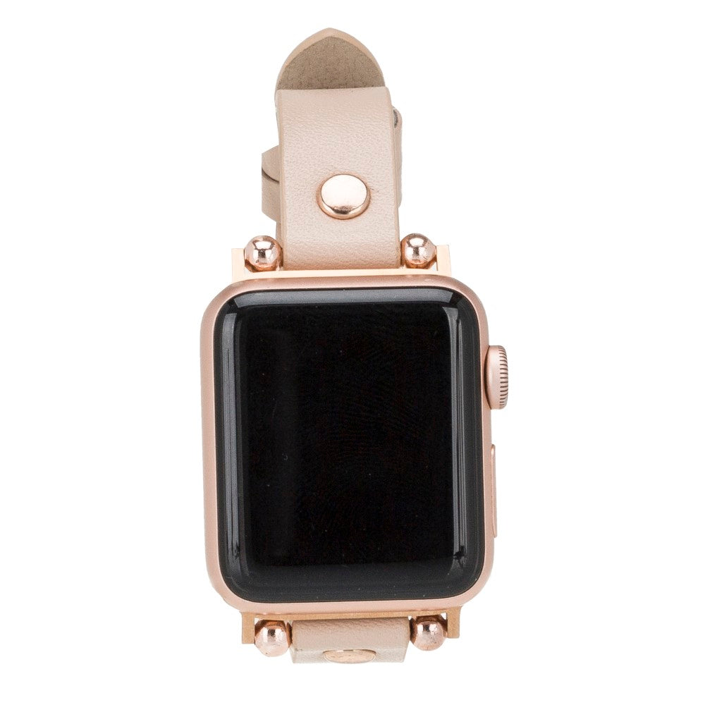 Apple Watch Uyumlu Deri Kordon RT ERC3 Bej