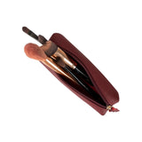 Gerçek Deri Kalem Kutusu,El Yapımı Fermuarlı Kılıf, Kiremit