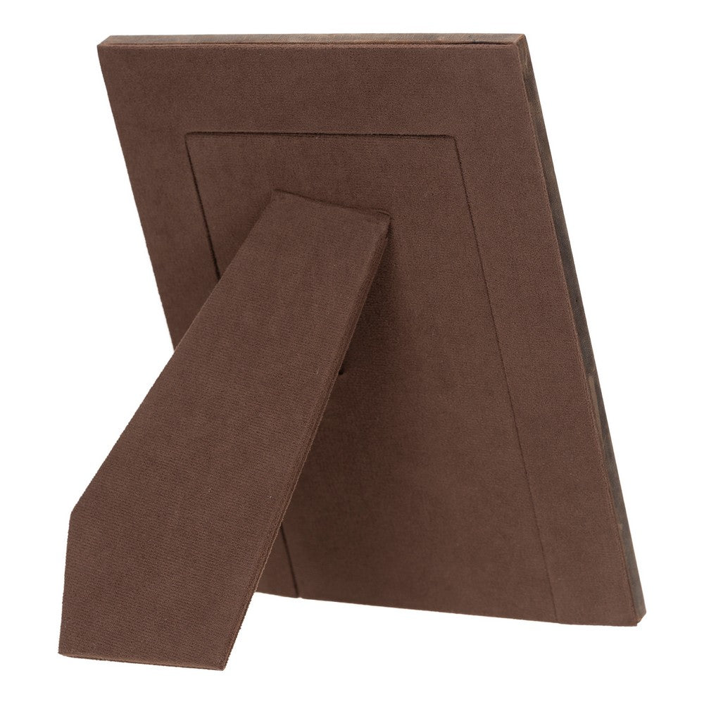 Gerçek Deri Masaüstü Fotoğraf Çerçevesi, 22x17cm (15x10 foto) Antik Koyu Kahve