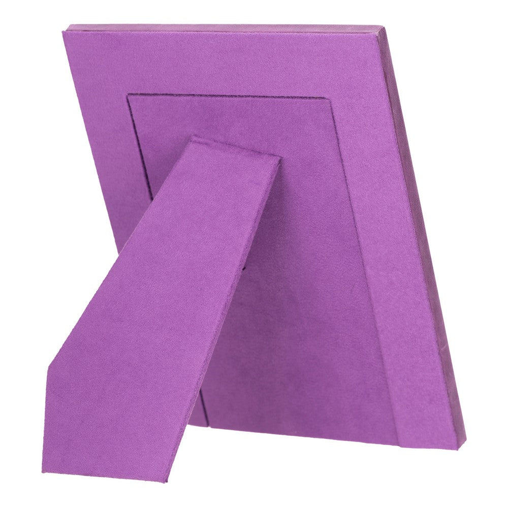 Gerçek Deri Masaüstü Fotoğraf Çerçevesi, 22x17cm (15x10 foto) Antik Mor