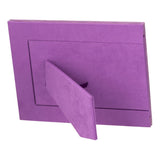 Gerçek Deri Masaüstü Fotoğraf Çerçevesi, 22x17cm (15x10 foto) Antik Mor