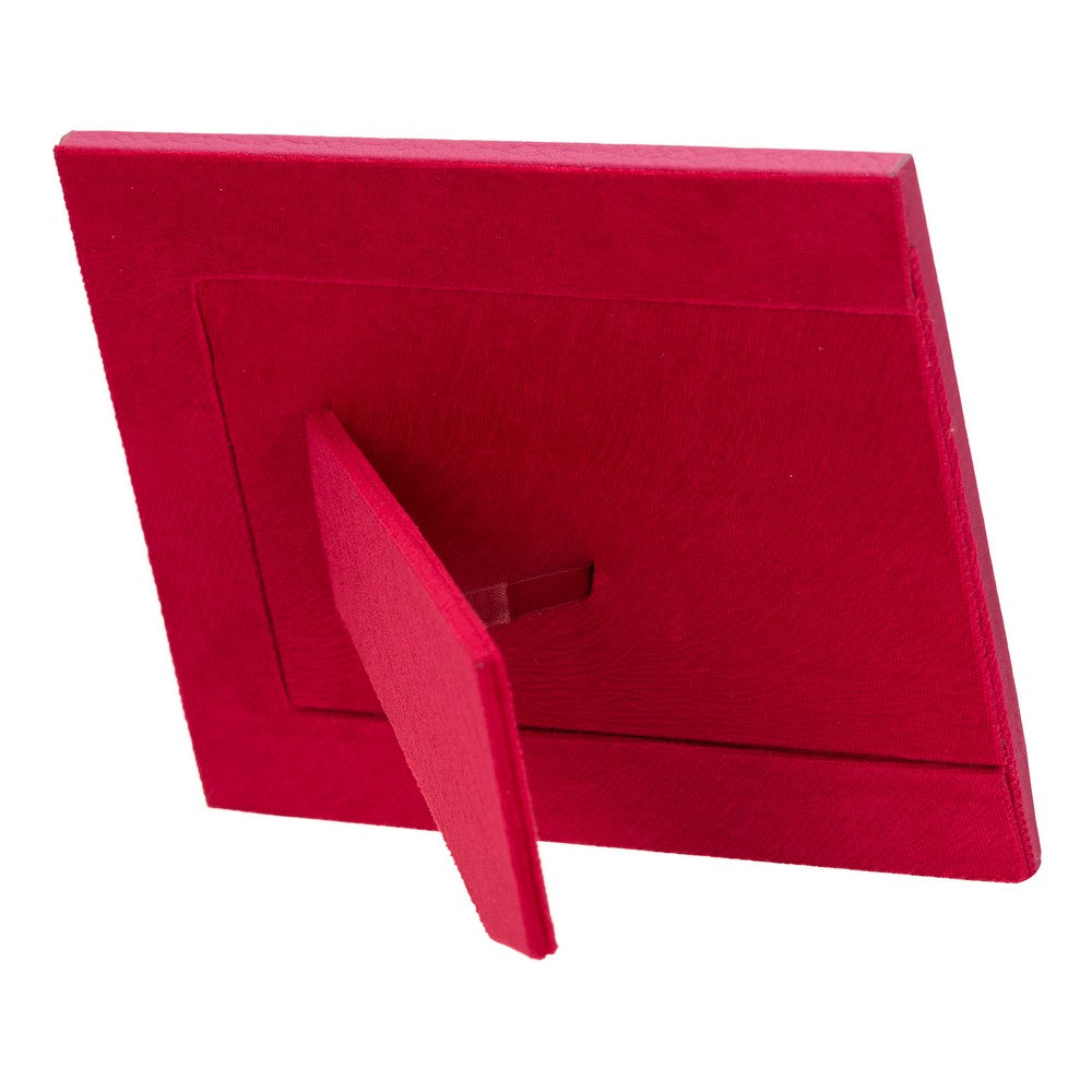 Gerçek Deri Masaüstü Fotoğraf Çerçevesi, 22x17cm (15x10 foto) Pembe