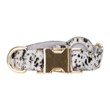 Gerçek Deriden El Yapımı Köpek Tasması, Apple AirTag Uyumlu Yuva, 50cm Ayarlanabilir Ölçü, Leopar Desen