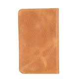 Deri Cüzdanlı Pasaport Kılıfı, 4 Adet Kart Bölmesi, Rustik Taba