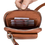 Nino Gerçek Deri Erkek Çapraz Çanta Rustik Taba