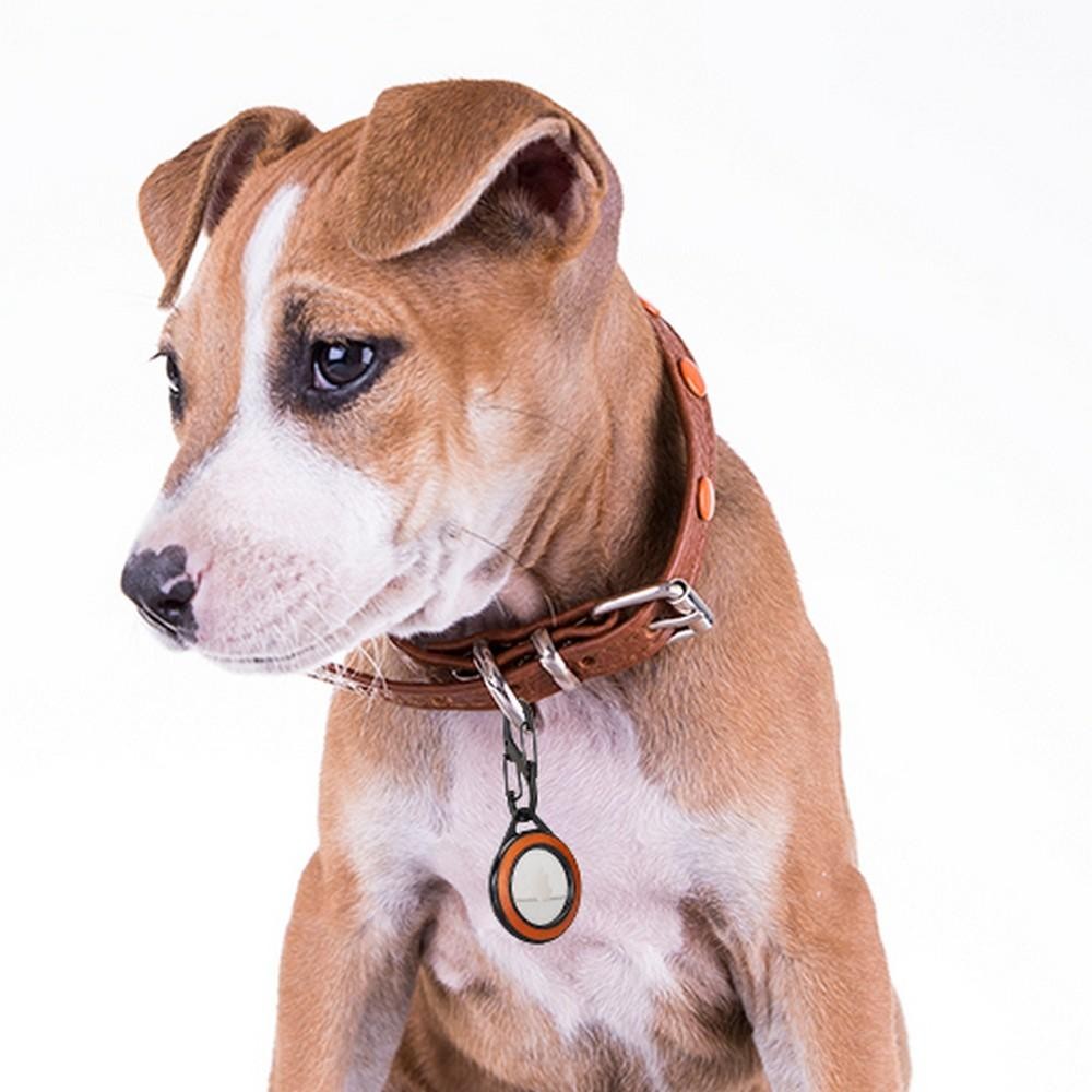 Apple AirTag Uyumlu Deri Anahtarlık Pelit TN18EF Gri