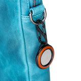 Apple AirTag Uyumlu Deri Anahtarlık Pelit TN18EF Gri