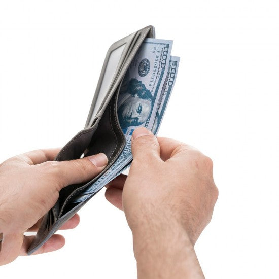 Pier Cüzdan, 8 Kart Bölmesi, Efektli Gri