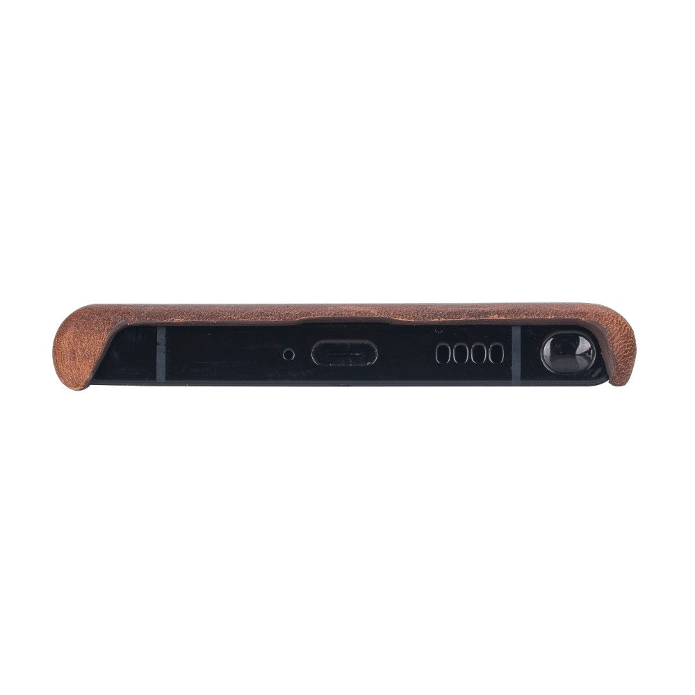 Samsung Galaxy S22 Ultra Uyumlu Deri Arka Kapak UJ G2 Kahve