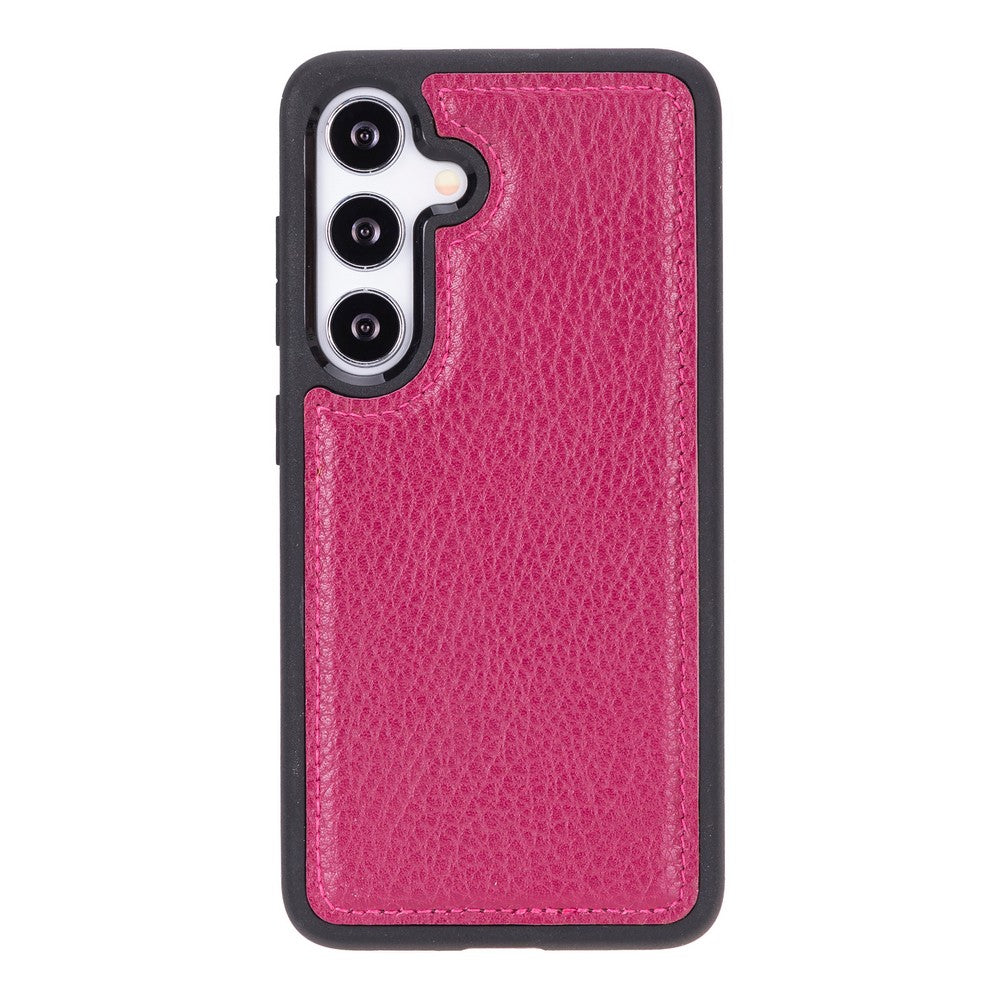 PLM Flexible Leather Back Cover for Samsung Galaxy S24 Fuchsia