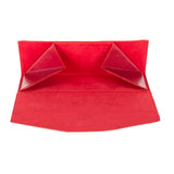 Hakiki Deri Gözlük Kılıfı V4 Kırmızı - Smart