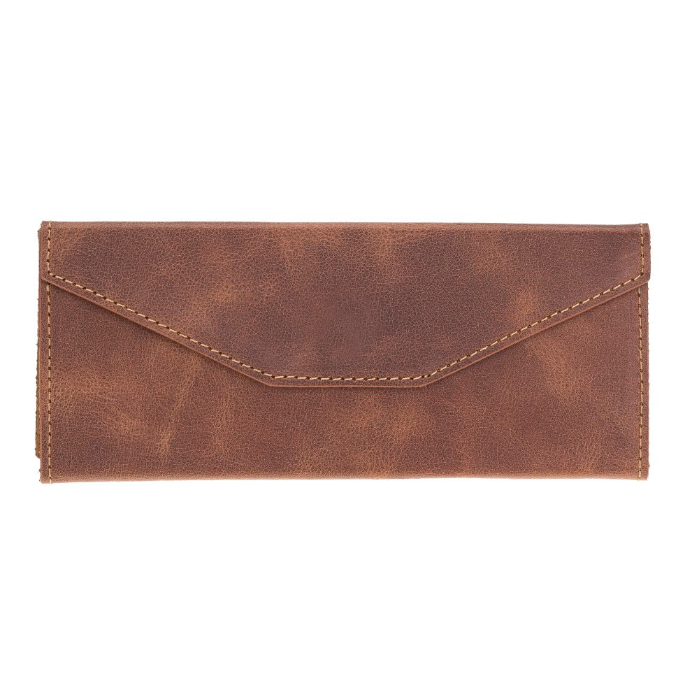 Hakiki Deri Gözlük Kılıfı TN2 Taba - Smart