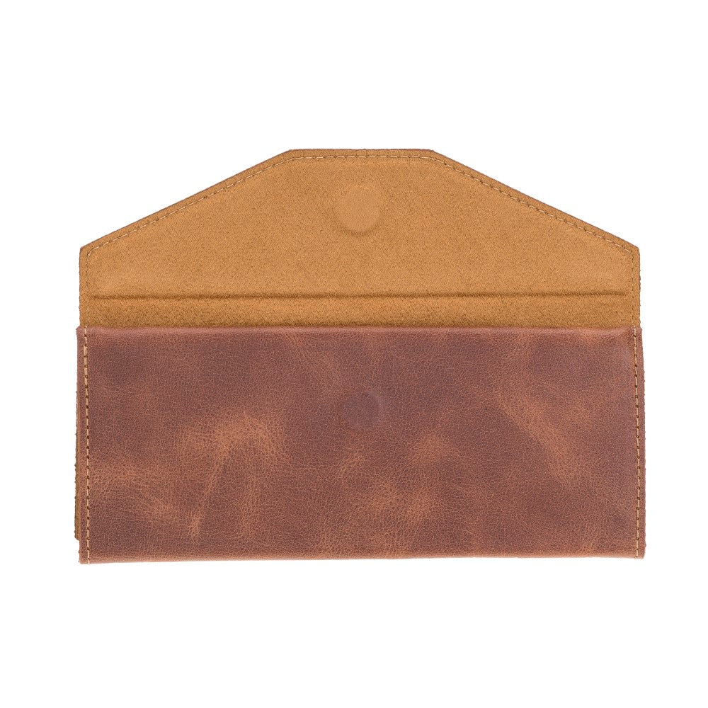 Hakiki Deri Gözlük Kılıfı TN2 Taba - Smart