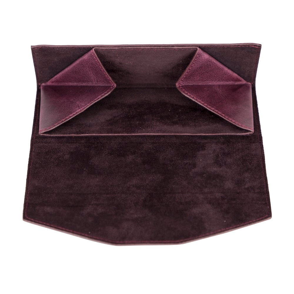 Hakiki Deri Gözlük Kılıfı TN6 Mor - Smart