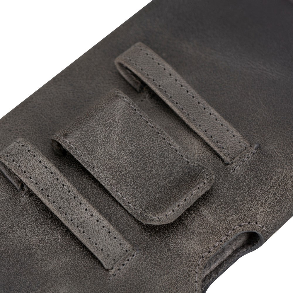 6.1 ve 6.9 inch Uyumlu Hakiki Deri Kartlıklı Kılıf - Titan