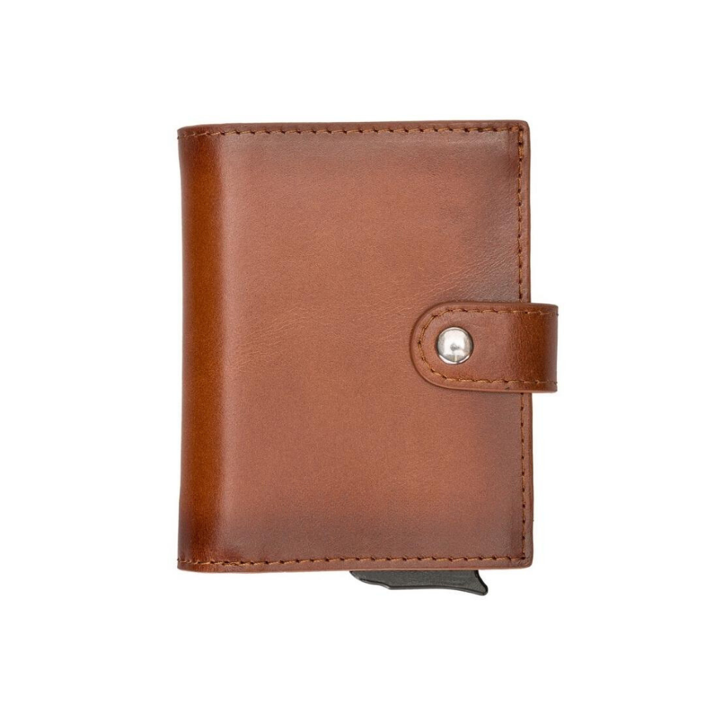 Palermo Leather Wallet with Card Holder Mechanism RST2EF Tan