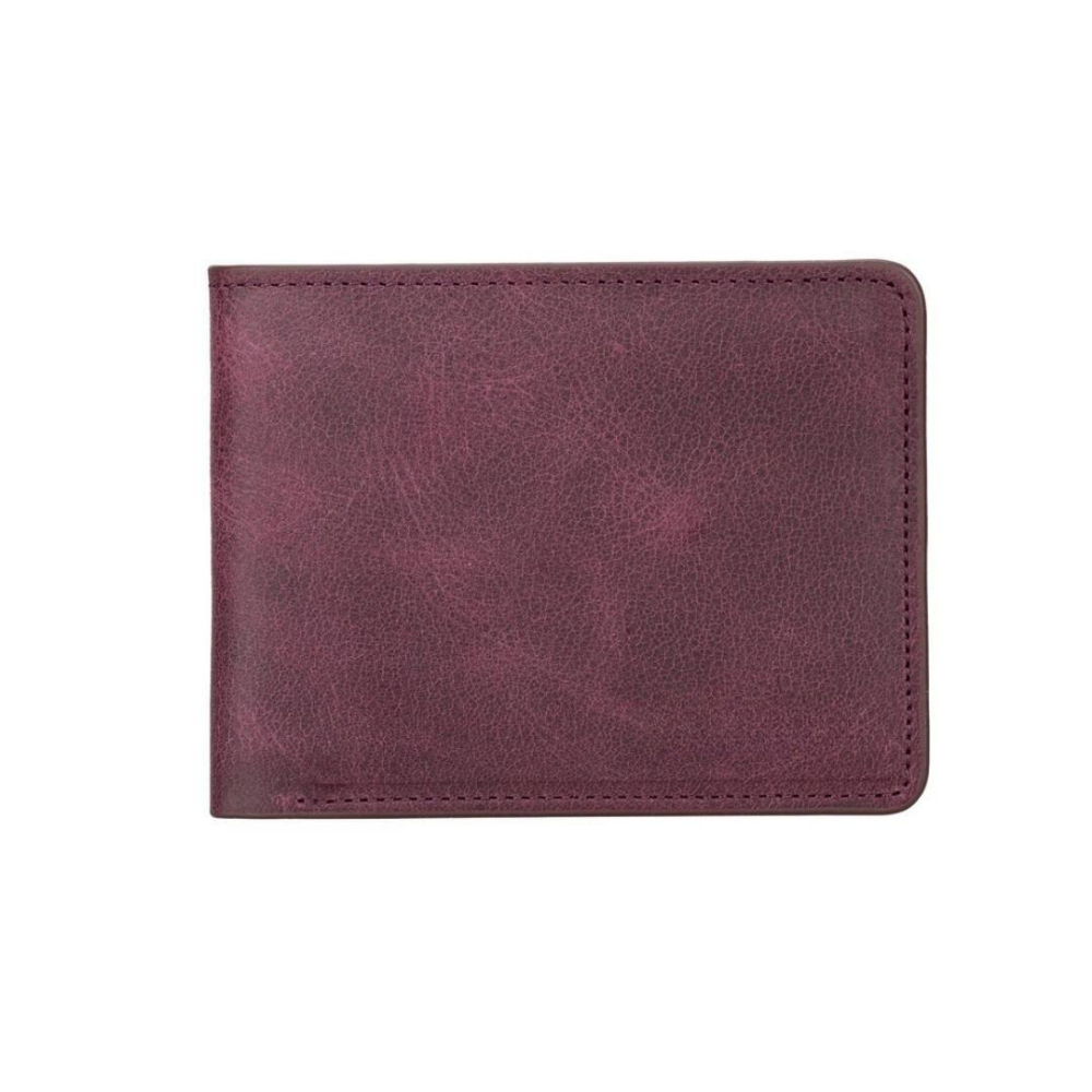 Pier Wallet, 8 Card Compartments, Rustic Claret Red