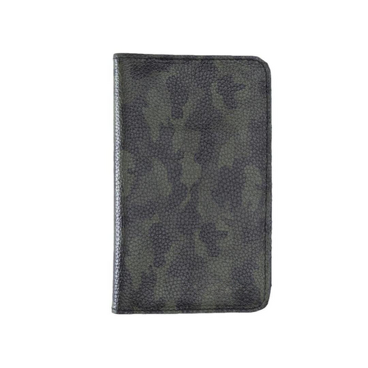 Leony Card Holder and Phone Case, 6 Card Sections, Camouflage Green