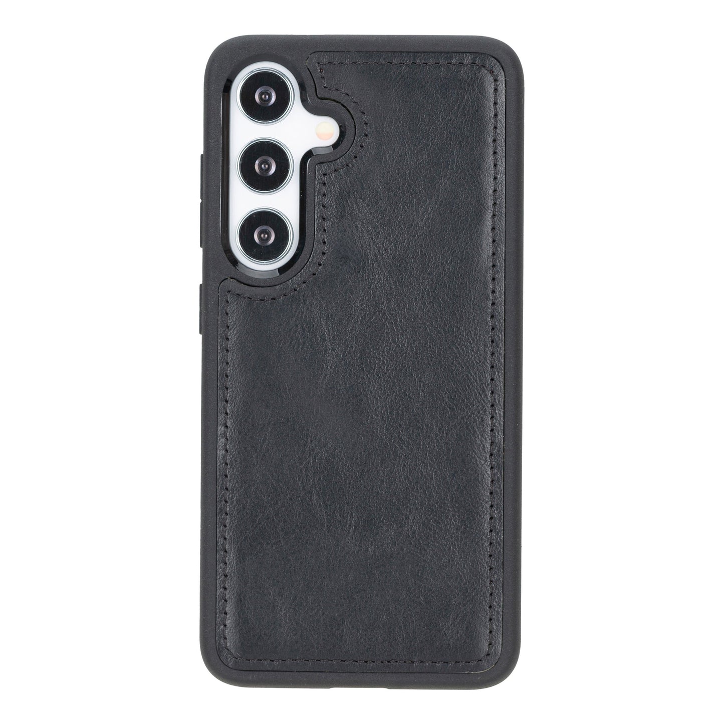 Samsung Galaxy S24 Compatible, Leather Wallet Case, Glossy Black