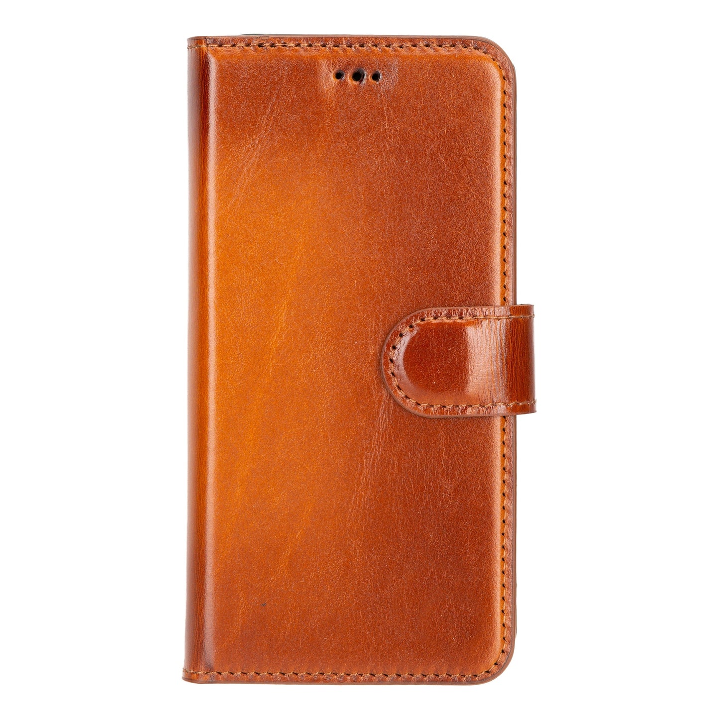 Samsung Galaxy S24 Compatible, Leather Wallet Case, Effect Tan