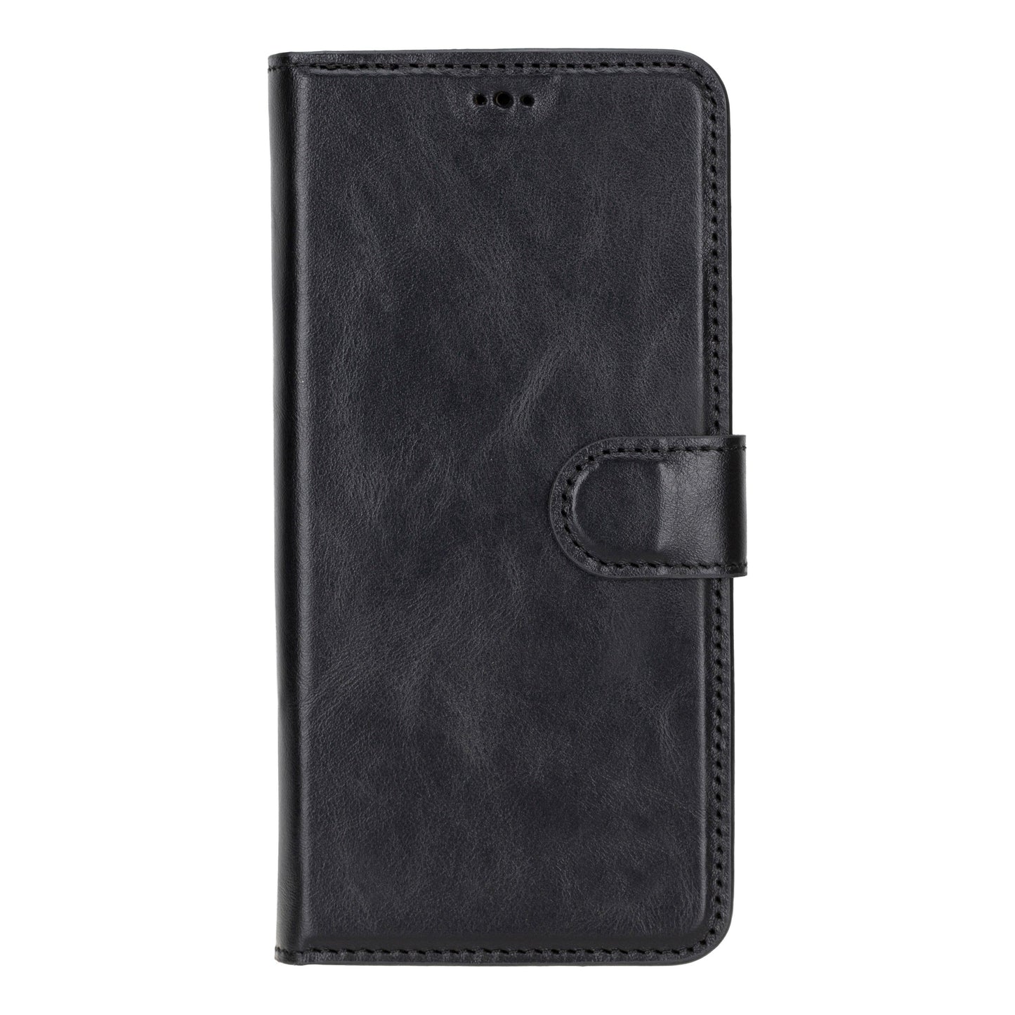 Samsung Galaxy S24 Plus Compatible, Leather Wallet Case, Glossy Black