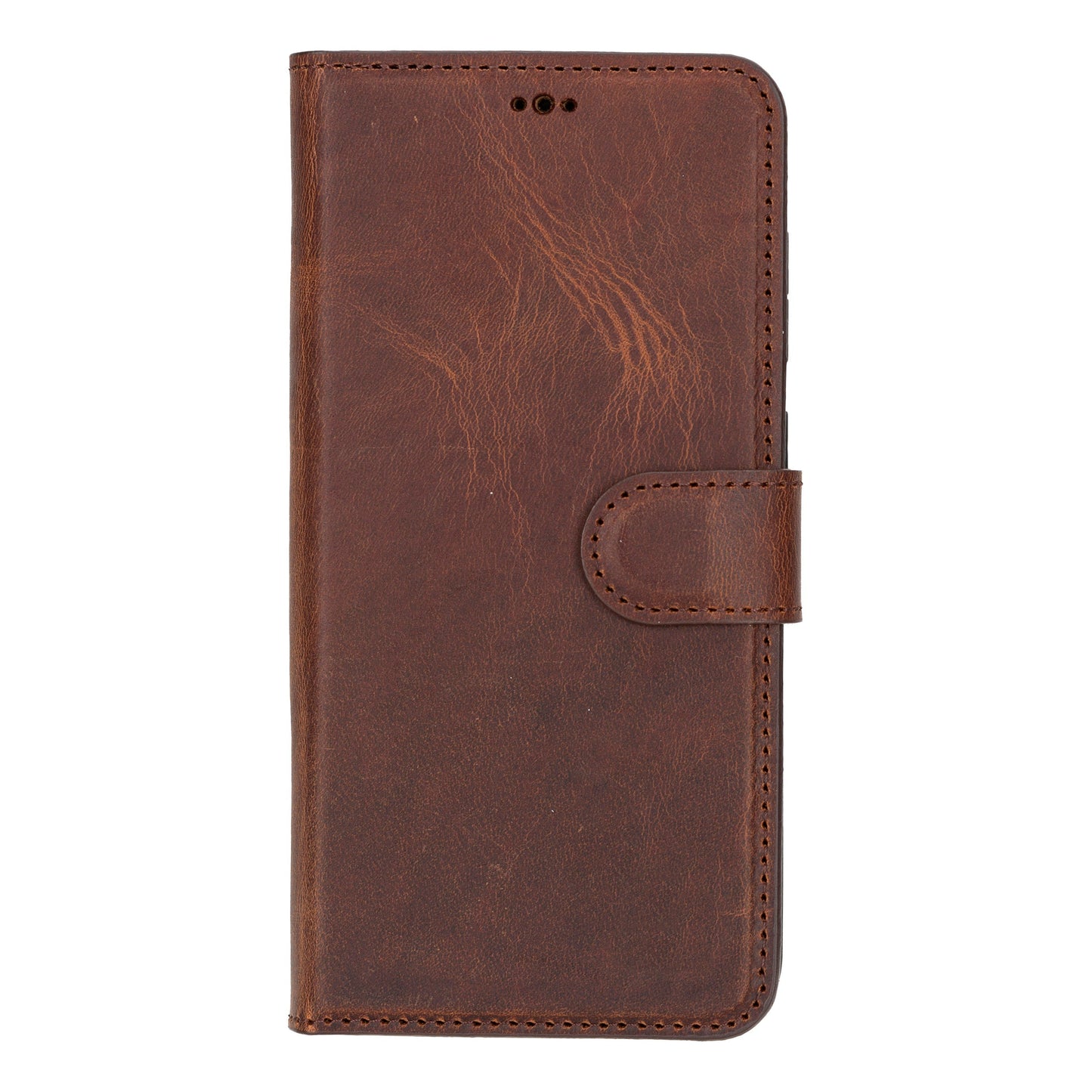 Samsung Galaxy S24 Plus Compatible, Leather Wallet Case, Antique Brown