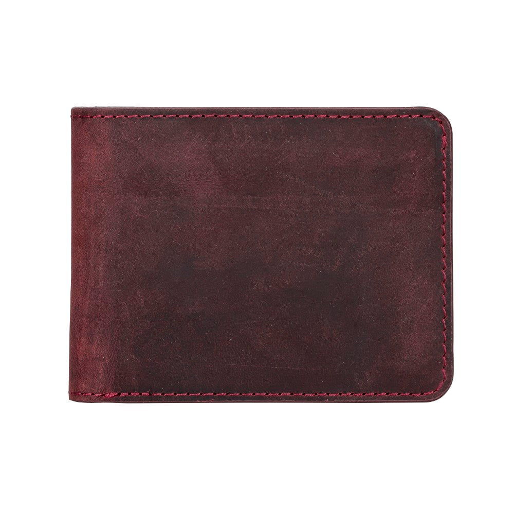 Pier Wallet, 8 Card Compartments, Rustic Claret Red