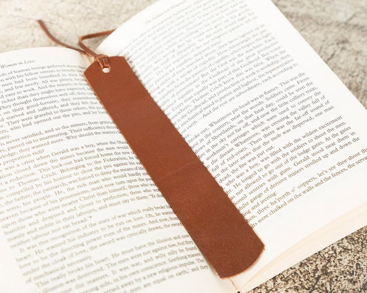 Leather Bookmark, Caramel