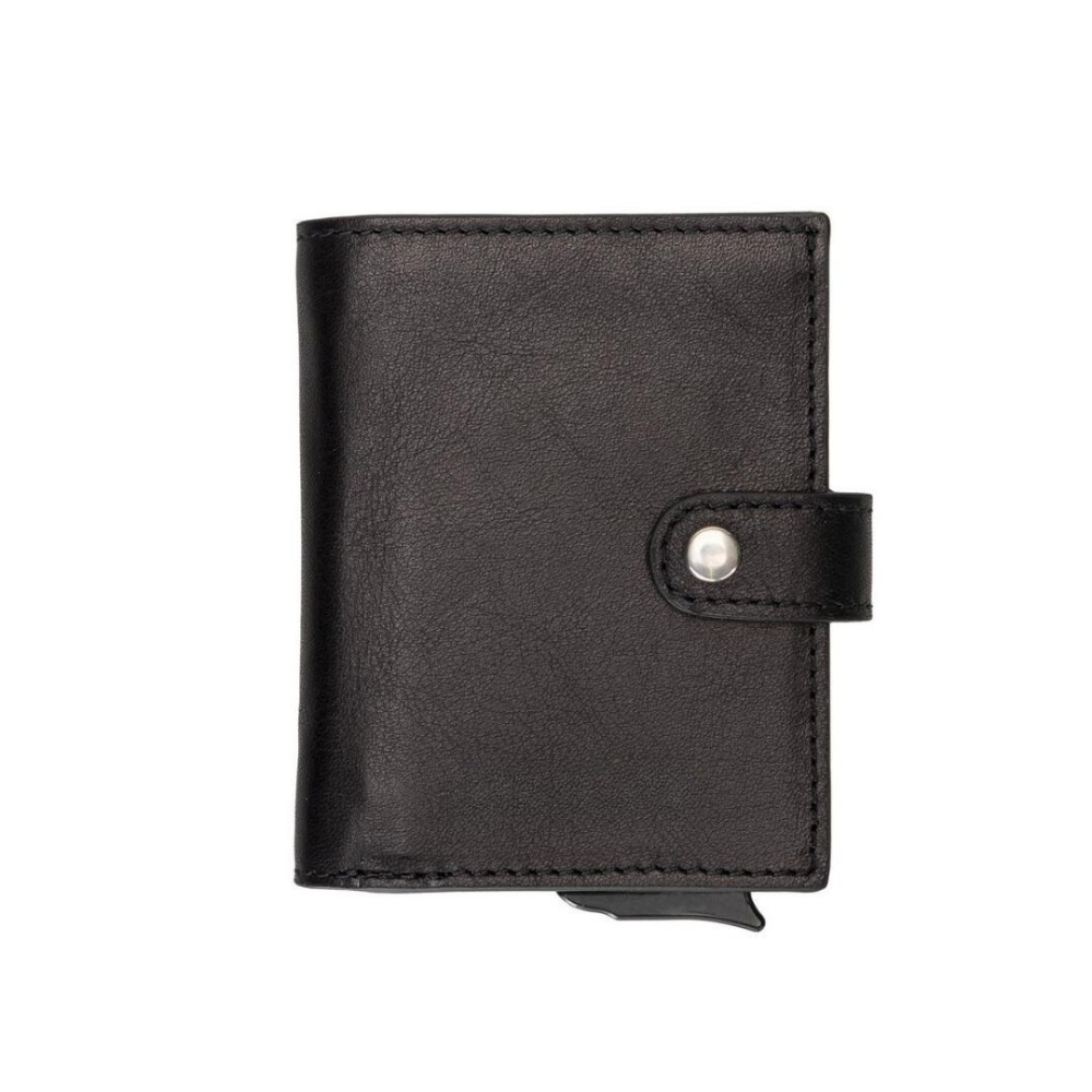 Palermo Leather Wallet with Card Holder Mechanism RST1 Black 