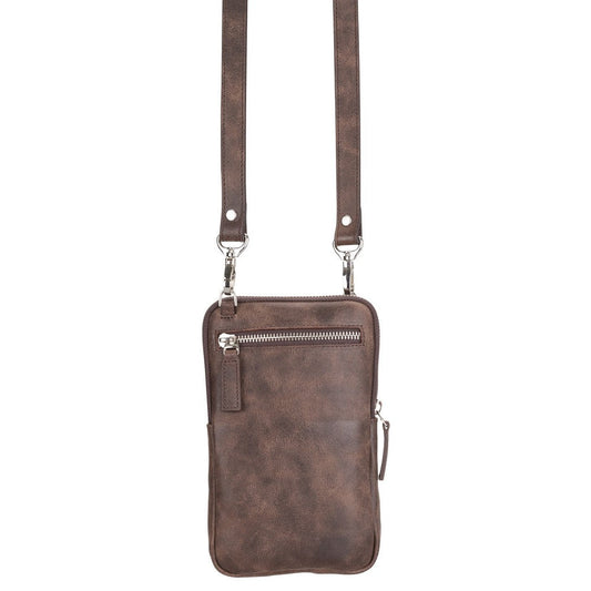 Nino Real Leather Men's Crossbody Bag Antique Brown