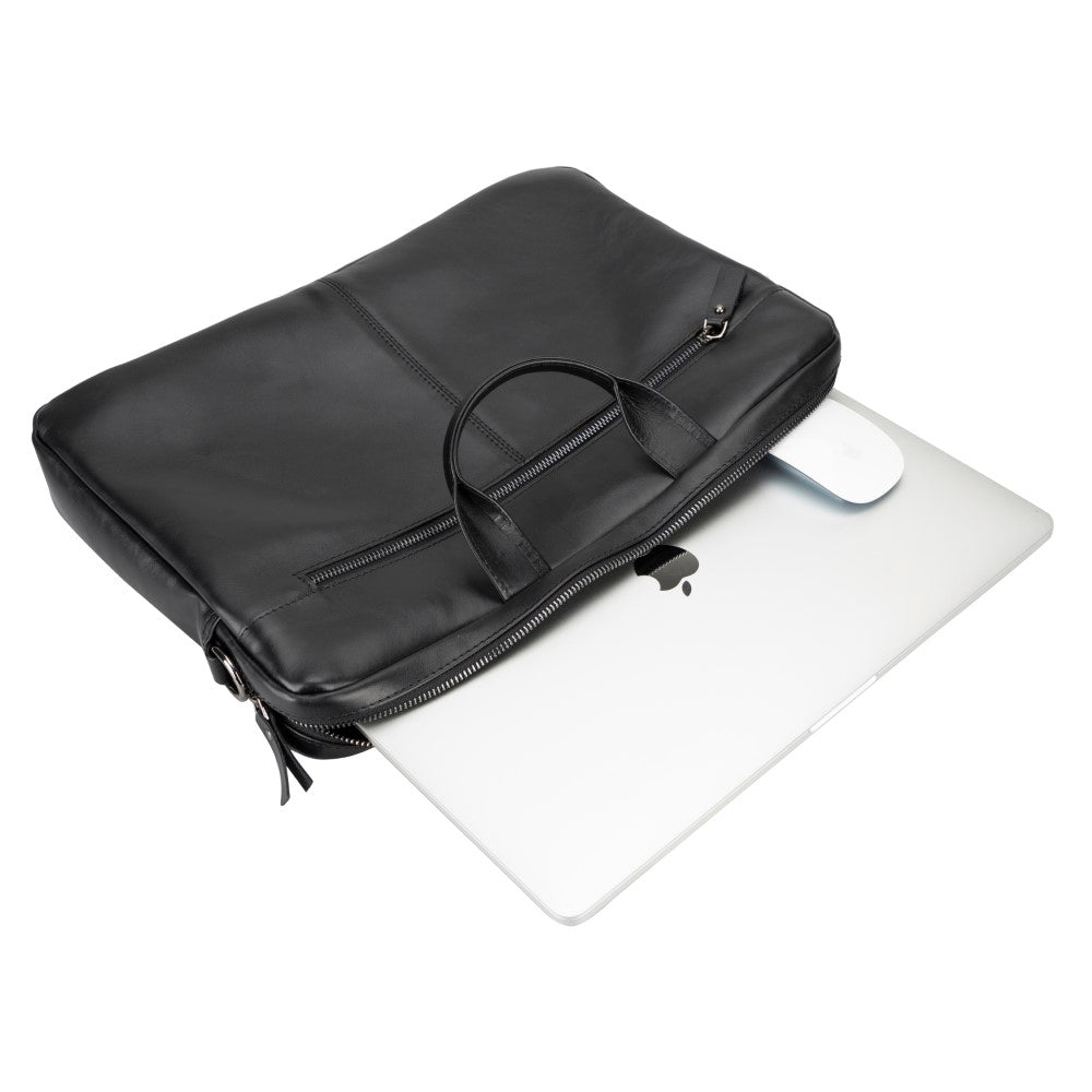 Apollo 15-16 inch MacBook and PC Compatible Leather Case Glossy Black