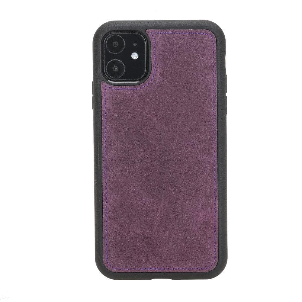 Apple iPhone 11 Pro Compatible Leather Wallet Case G7 Purple