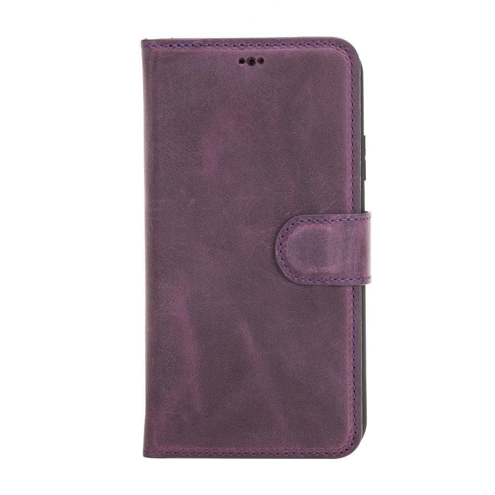 Apple iPhone 11 Pro Compatible Leather Wallet Case G7 Purple