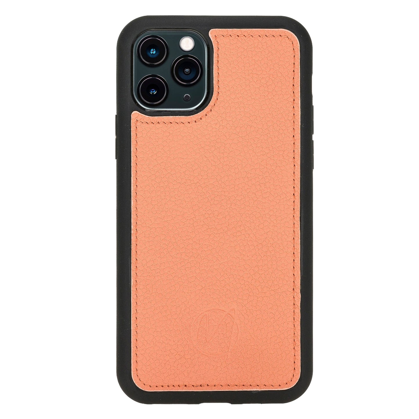 Apple iPhone 11 Pro Compatible, Genuine Leather Card Holder Case, Coral 