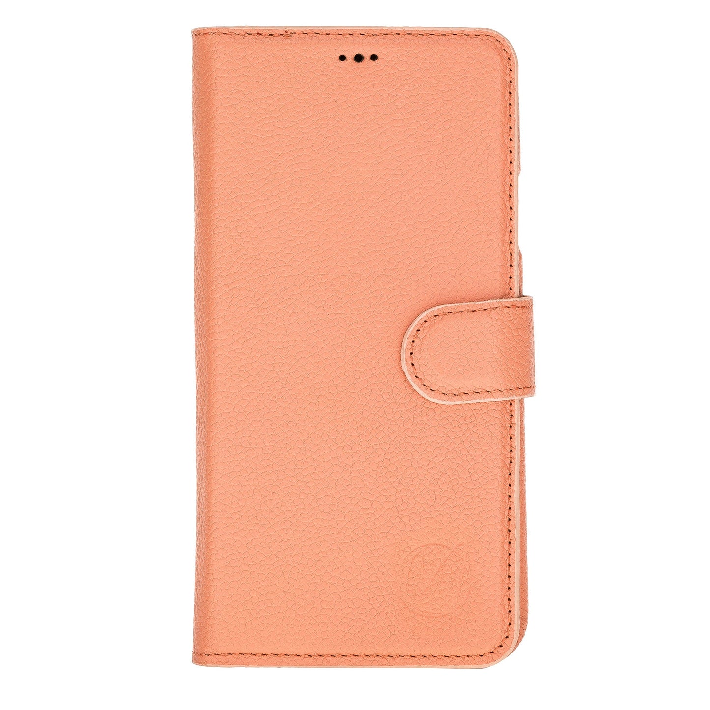 Apple iPhone 11 Pro Max Compatible, Genuine Leather Card Holder Case, Coral