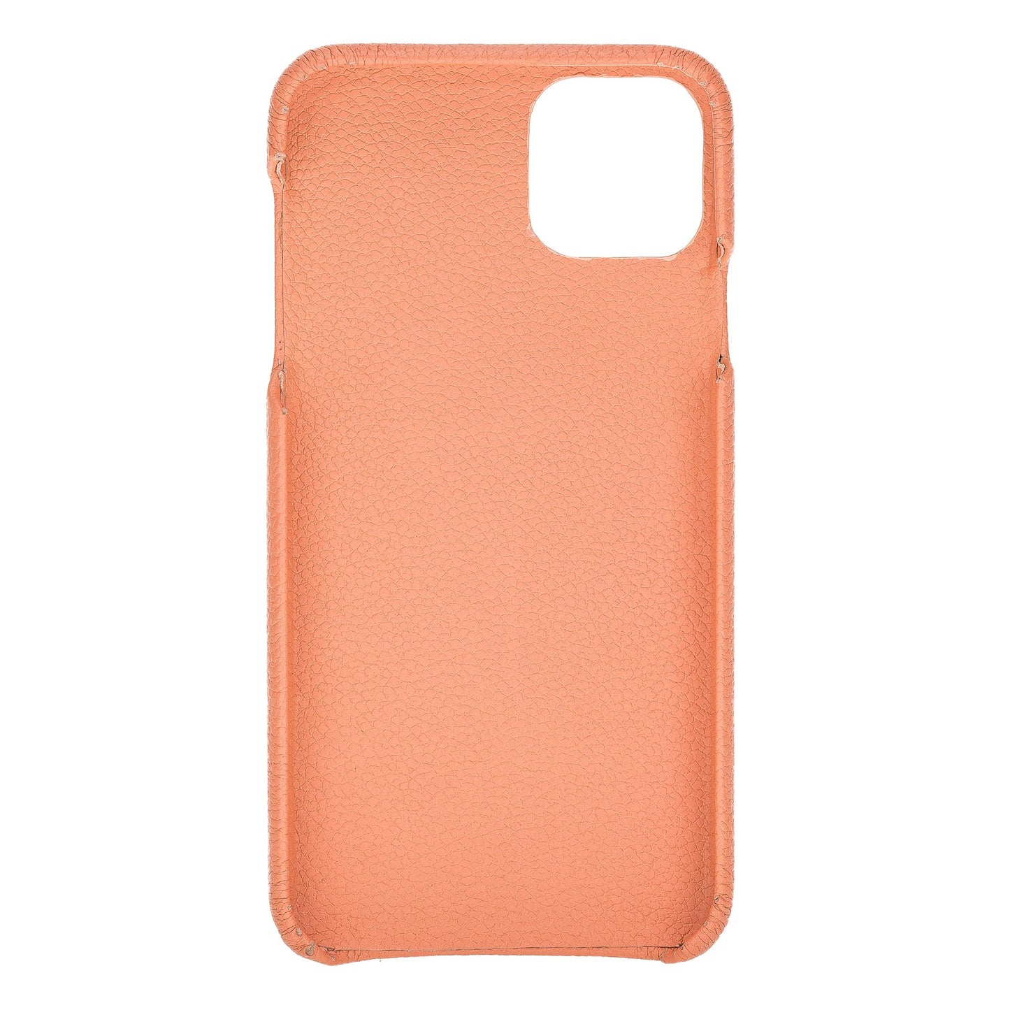 Apple iPhone 11 Pro Max Compatible, Genuine Leather Card Holder Case, Coral