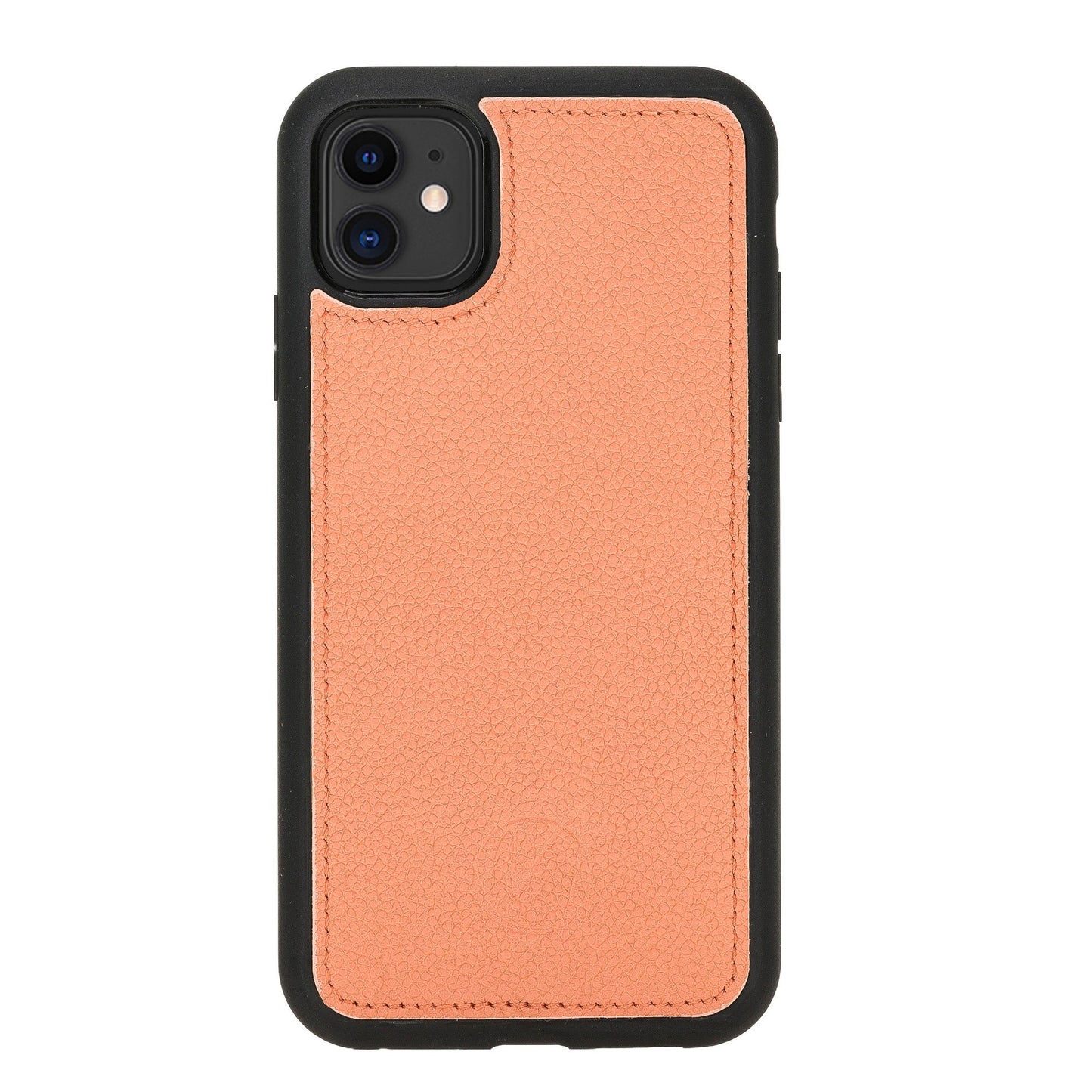 Apple iPhone 11 Compatible, Genuine Leather Card Holder Case, Coral 