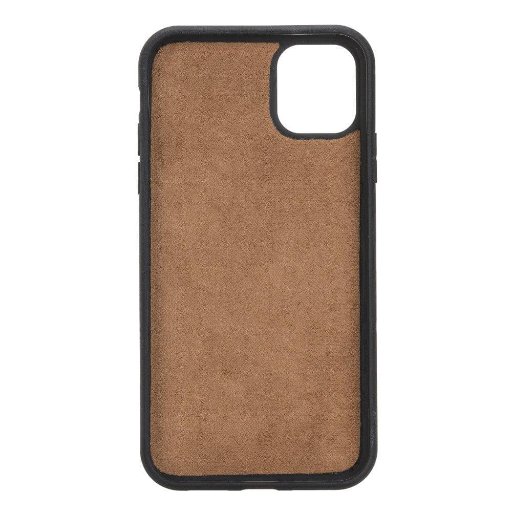 Apple iPhone 11 Compatible Leather Back Cover Effect Tan