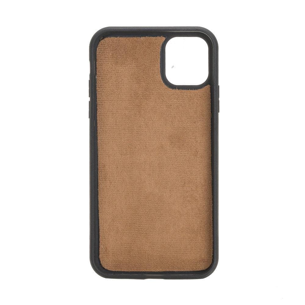 Apple iPhone 11 Compatible Leather Back Cover Antique Brown