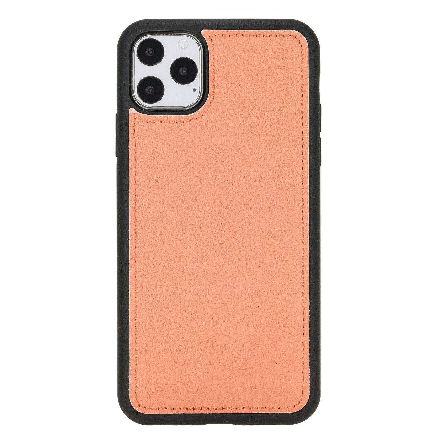 Apple iPhone 11 Pro Max Compatible, Genuine Leather Card Holder Case, Coral 